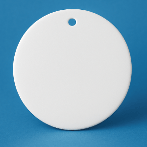 Placas para mascotas en acrílico blanco sublimable 3 mm.