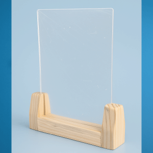 Cuadro con base de madera y acrílico transparente 3 mm. Ideal para decoración y regalos personalizados.
