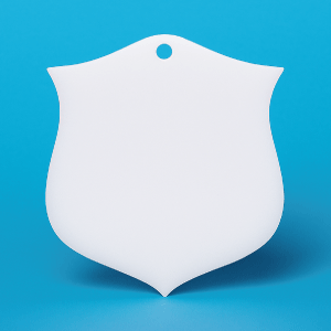 Placas personalizadas para mascotas en acrílico blanco sublimable 3 mm.